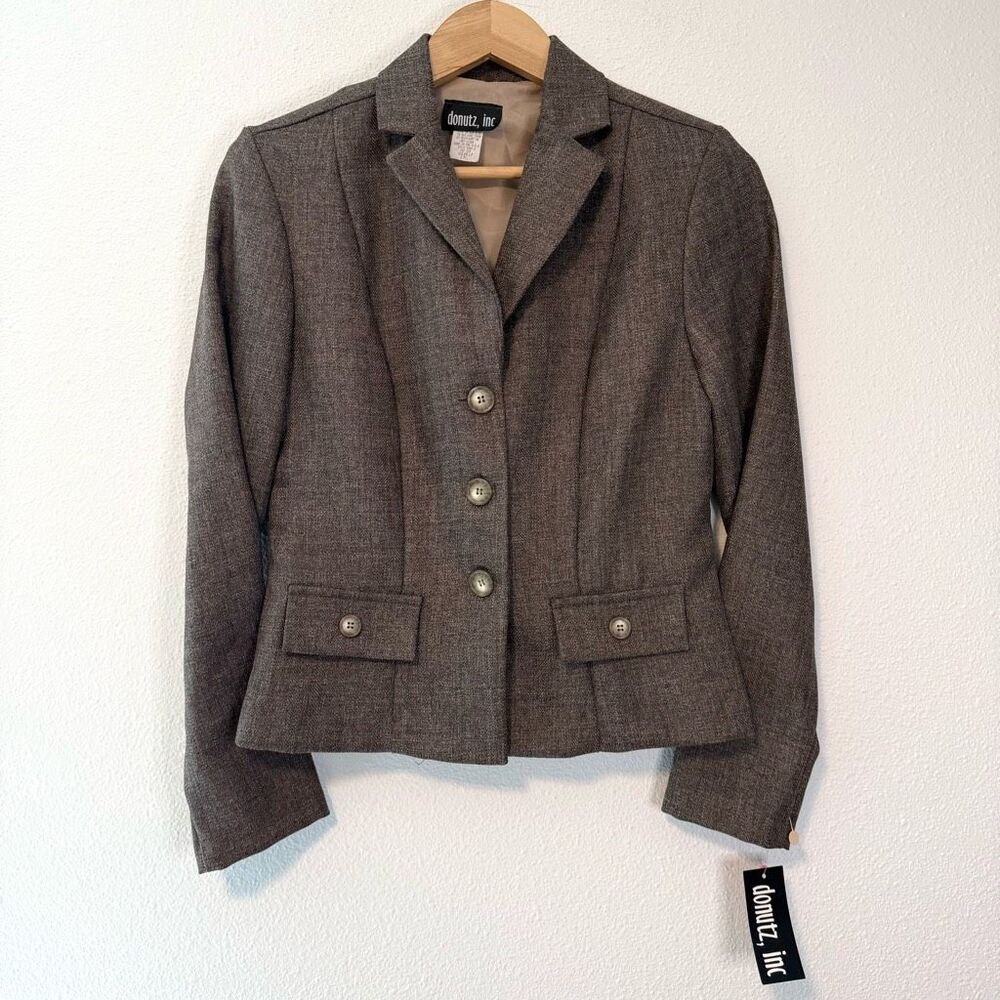 Y2K Donutz Brown Blazer Jacket Size 7 NWT